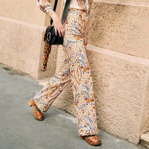 Sezane Baptisto Trousers Western Bohemia print, size 44 NWT